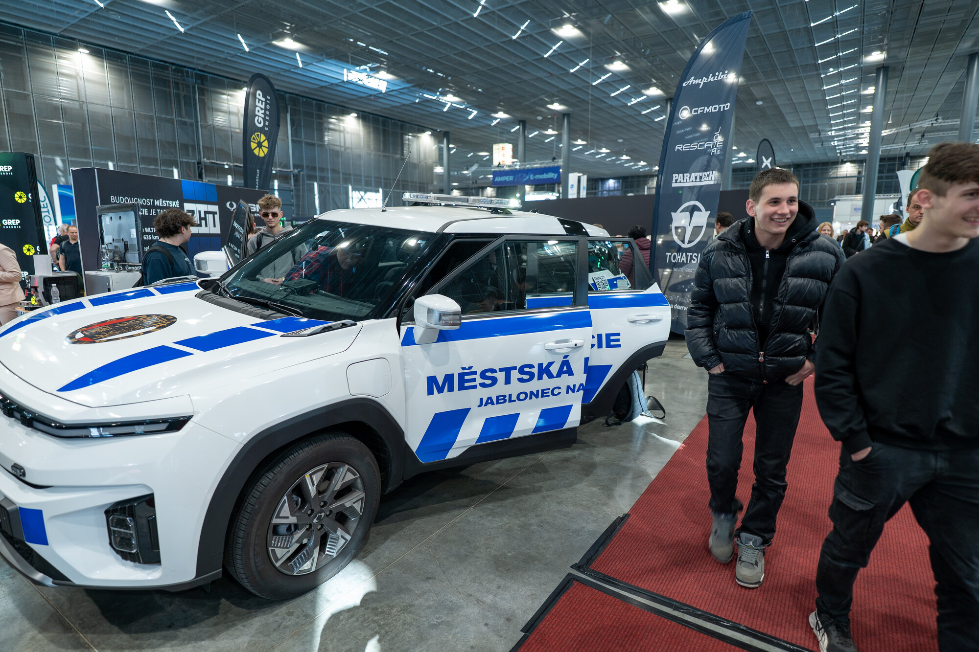Vozidlo Městské policie Jablonec nad Nisou na veletrhu