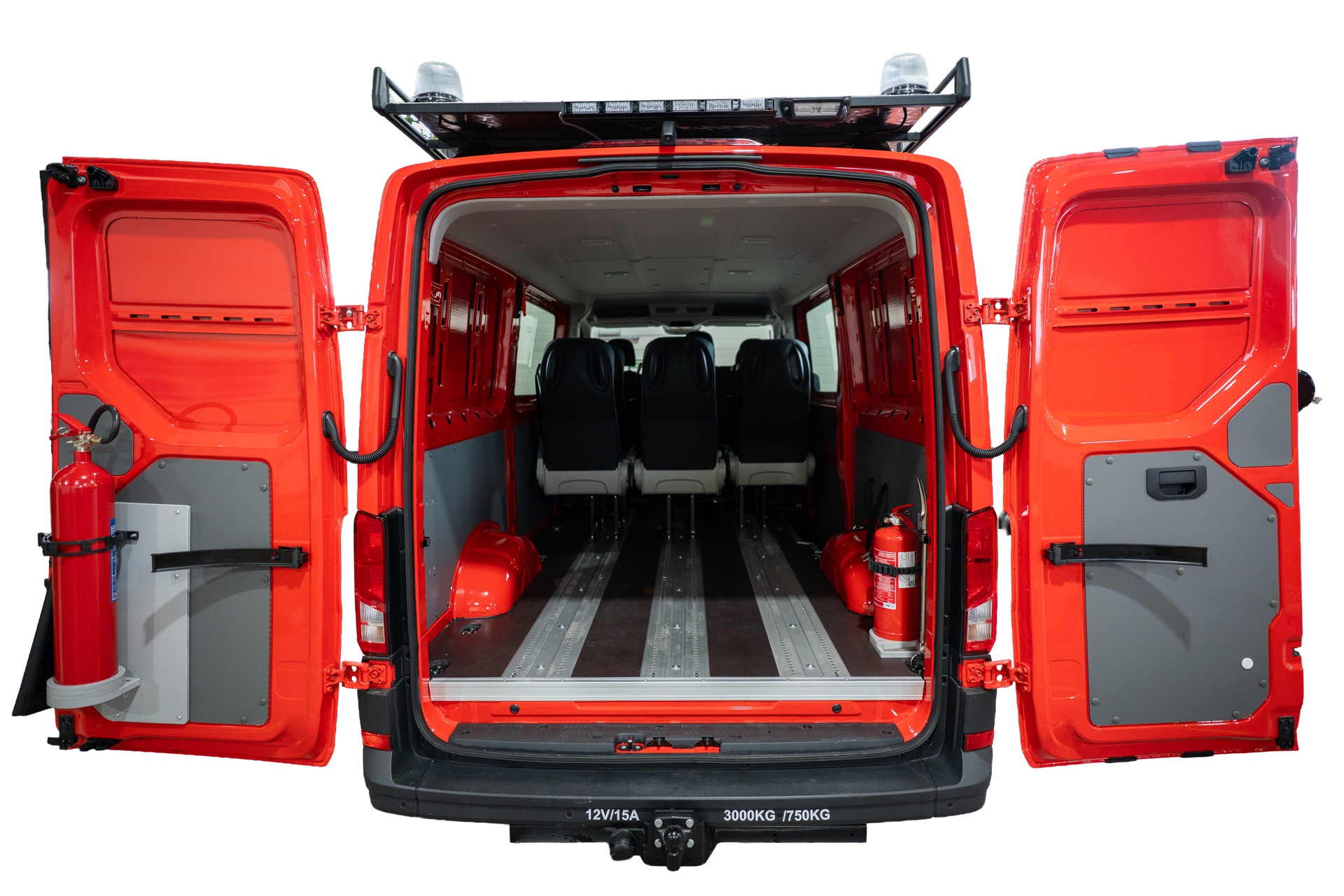 Prázdný nákladový prostor dopravního automobilu